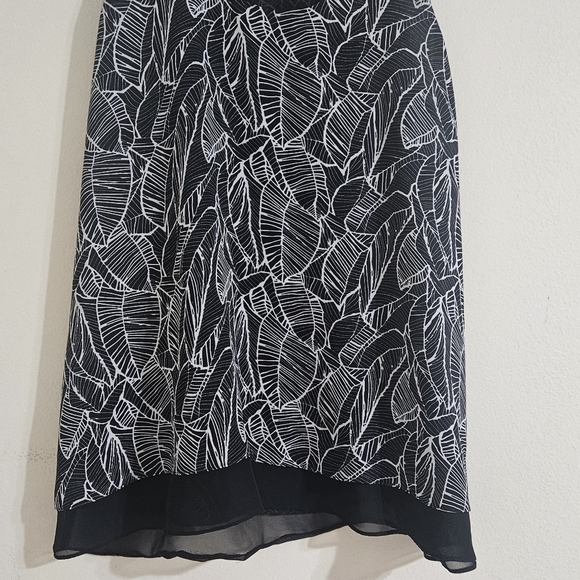 LOFT Leaf Print Layered Tank Blouse - Picture 6 of 7